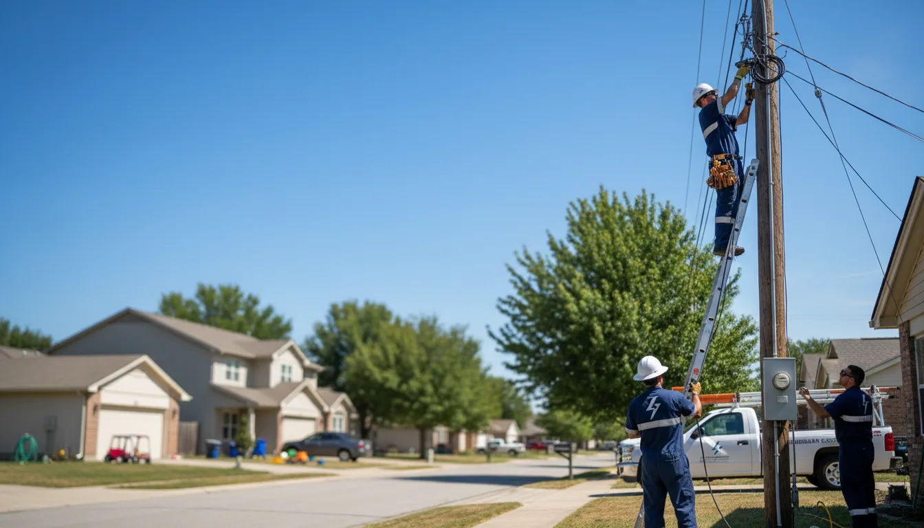 Residential electrician providing installation services in Perrin, TX